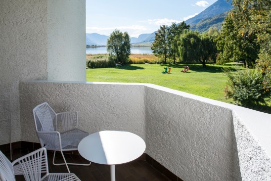 Seehotel Ambach Classic Suite: the view over Lake Caldaro, South Tyrol