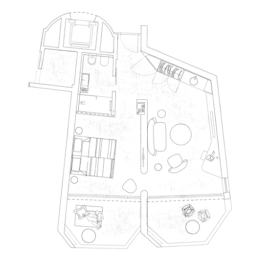 Seehotel Ambach: Grundriss der Suite 1973